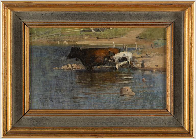 ALFRED THÖRNE, oil on canvas/panel, signed and dated 1894.