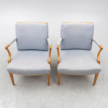 Josef Frank, armchairs, a pair, model 969, Svenskt Tenn.