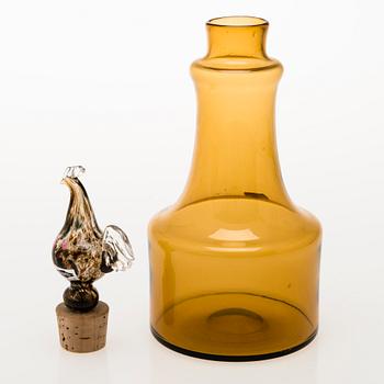 KAJ FRANCK Glass Decanter, signed Nuutajärvi Notsjö.