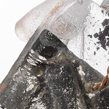 Bertil Vallien, unik väggskulptur, sandgjutet glas, "Idol".