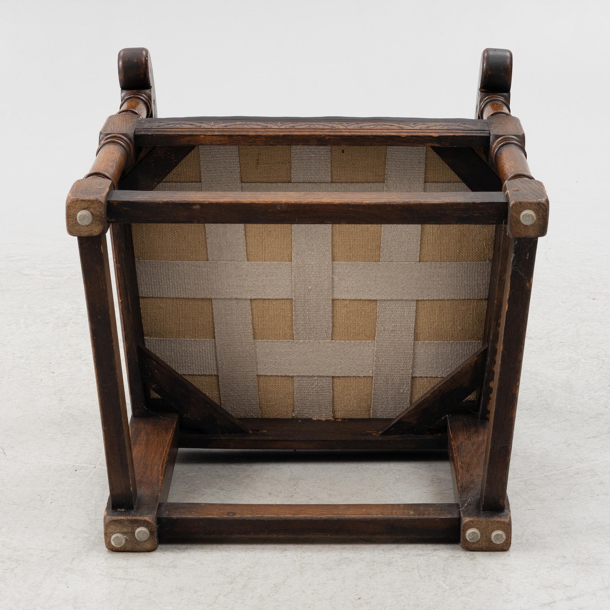 Karmstol, barockstil, omkring år 1900.