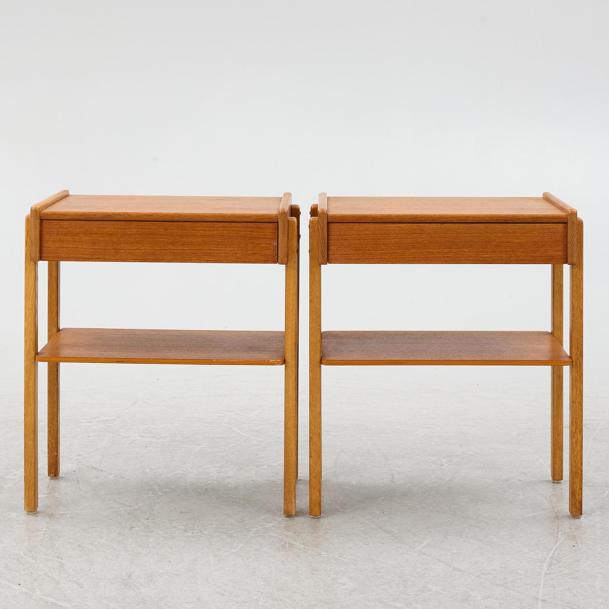 A pair of nightstands, AB Carlströms & co Möbelfabrik, second half of the 20th century.