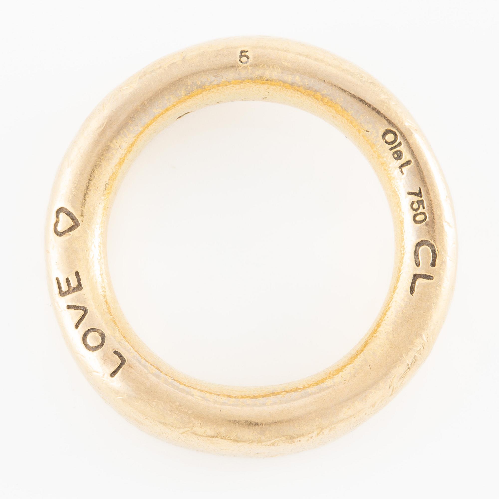 Ole Lynggaard, "Love ring", 18K gold with brilliant-cut diamonds.