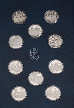SAMLARMYNT, sterlingsilver, 100 st. Franklin Mint.