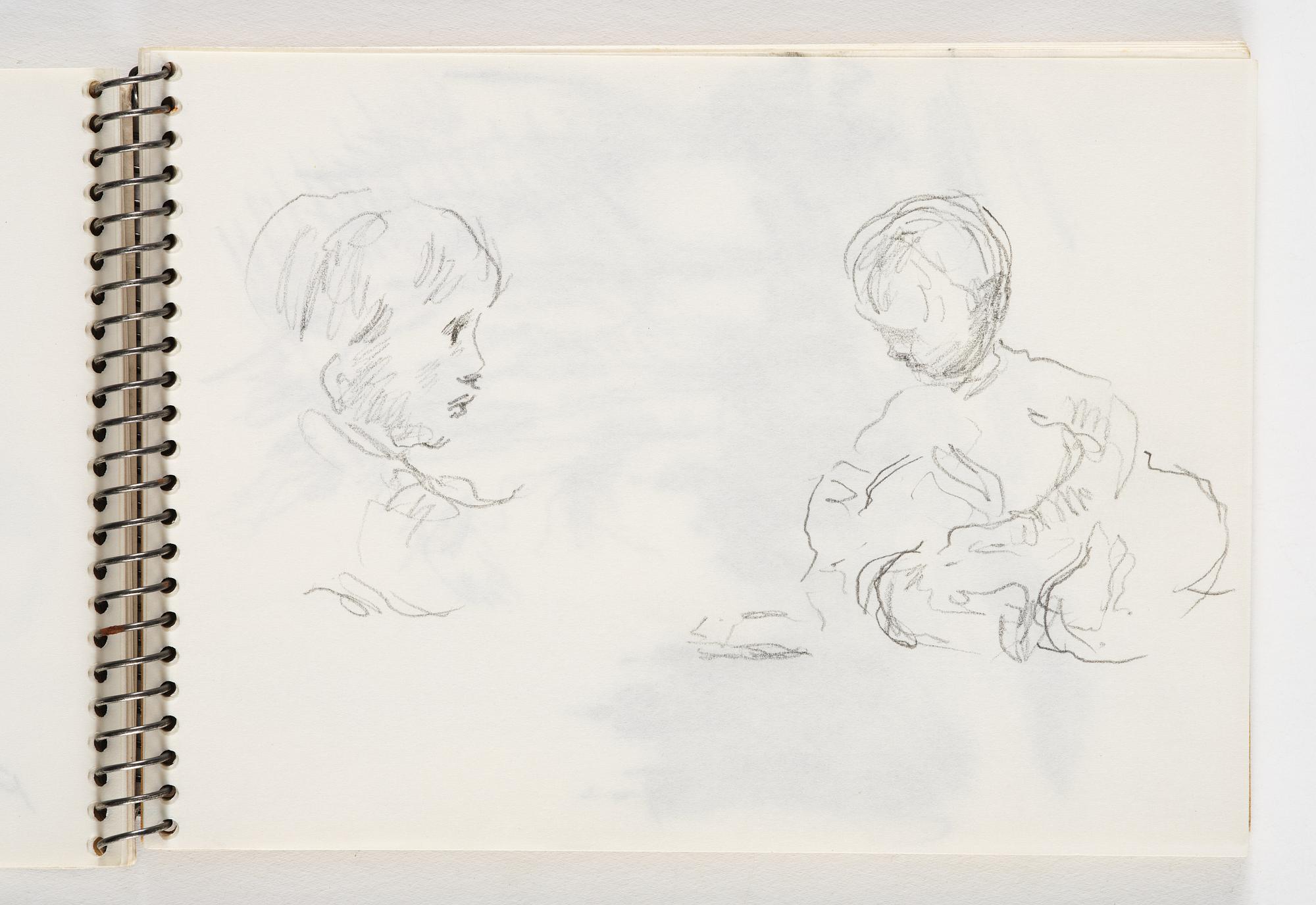 Lotte Laserstein, 4 skissböcker med blyertsteckningar.