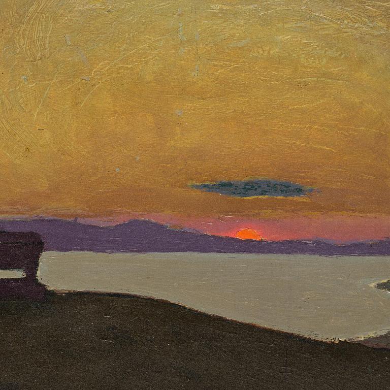Pelle Swedlund, "Solen går ned" ("The sun goes down"), Lake Bolsena.