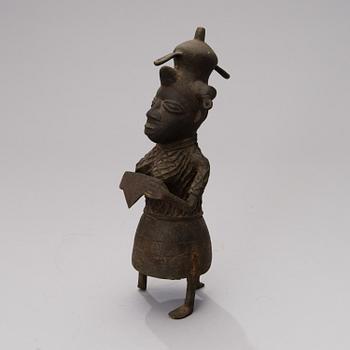 A Benin bronze sculpture, the mid-20th century.