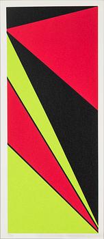 OLLE BAERTLING, färgserigrafi "Indra". Stämpelsignerad och numrerad 1/22. Utgiven 1968.