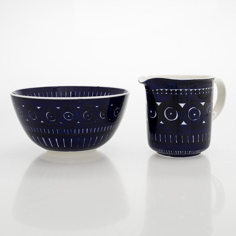 Ulla Procopé, a porcelain jug and bowl, "Valencia", Arabia, Finland.