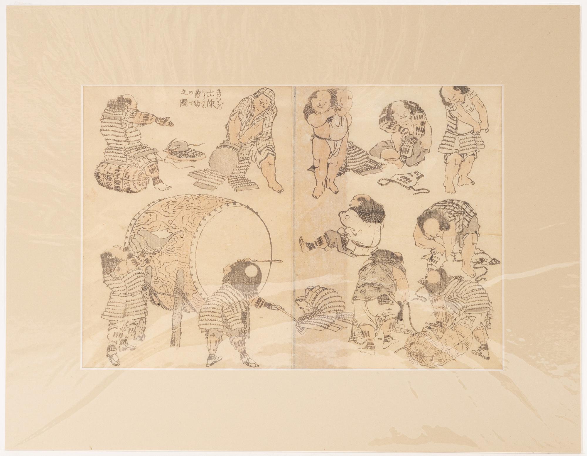 Katsushika Hokusai, after, ten woodblock prints, Japan.