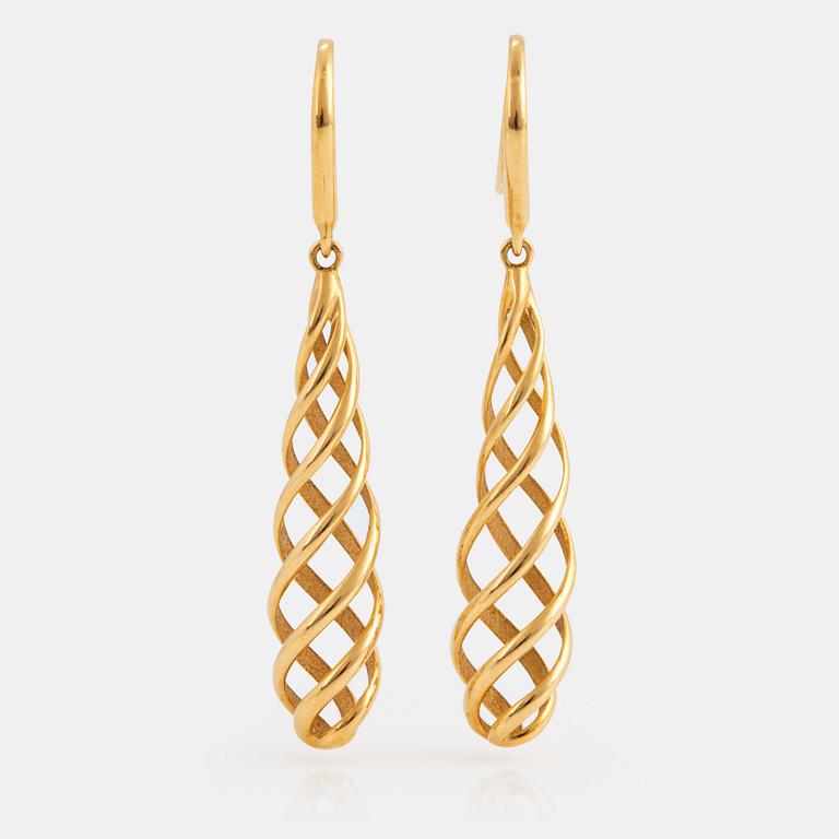 A pair of Paloma Picasso Tiffany earrings "Venezia Luce" in 18K gold.