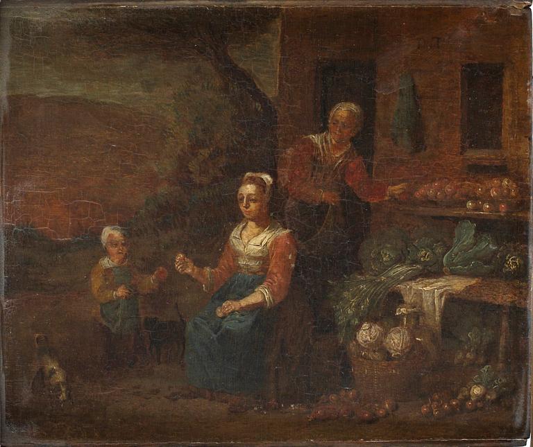 David Teniers d.y Tillskriven, Grönsaksförsäljerskan.
