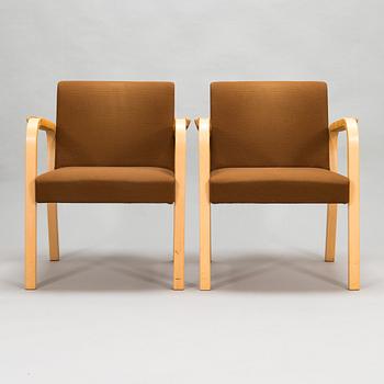 Alvar Aalto, karmstolar, ett par, modell 46, Artek, 1900-talets slut.