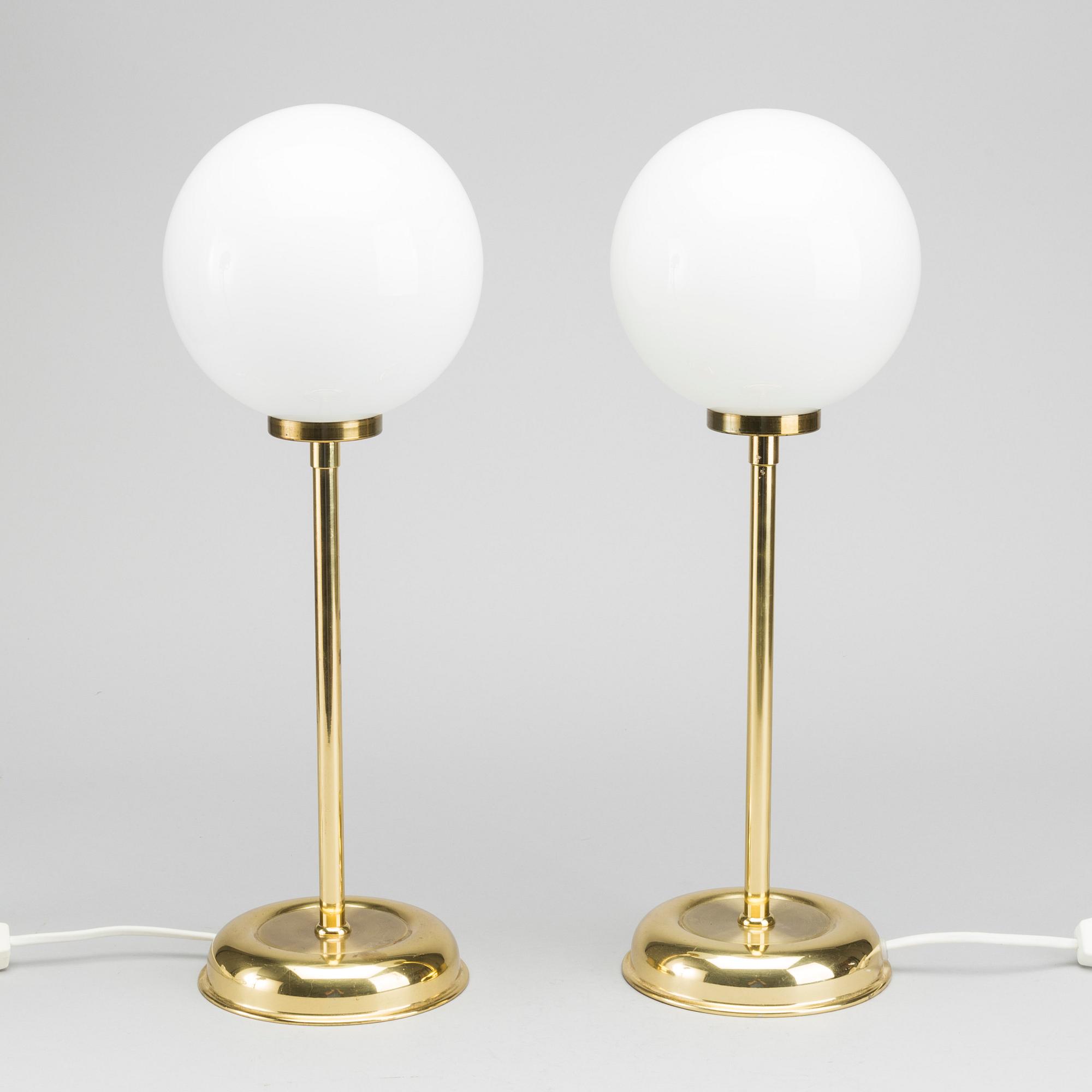 A pair of table lamps, EWÅ, Värnamo, Sweden, late 20th century,