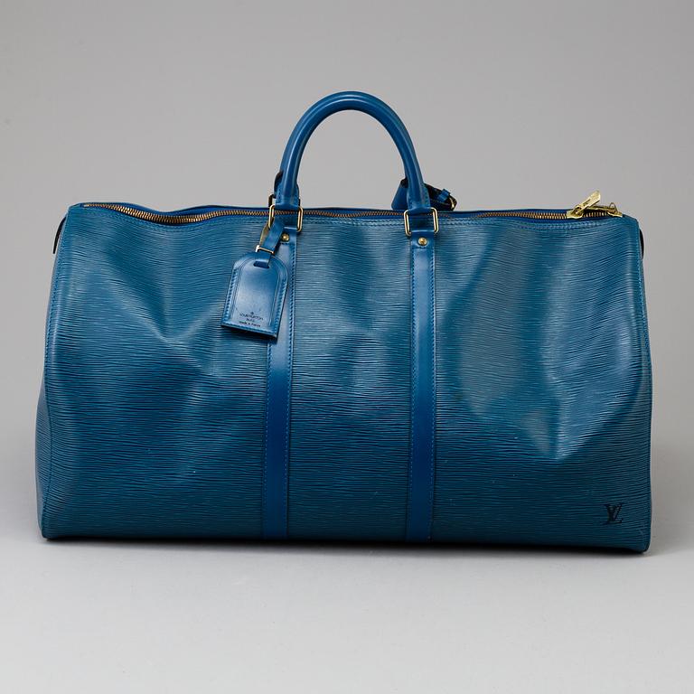 LOUIS VUITTON, a 'Keepall 55' epi leather weekend bag.