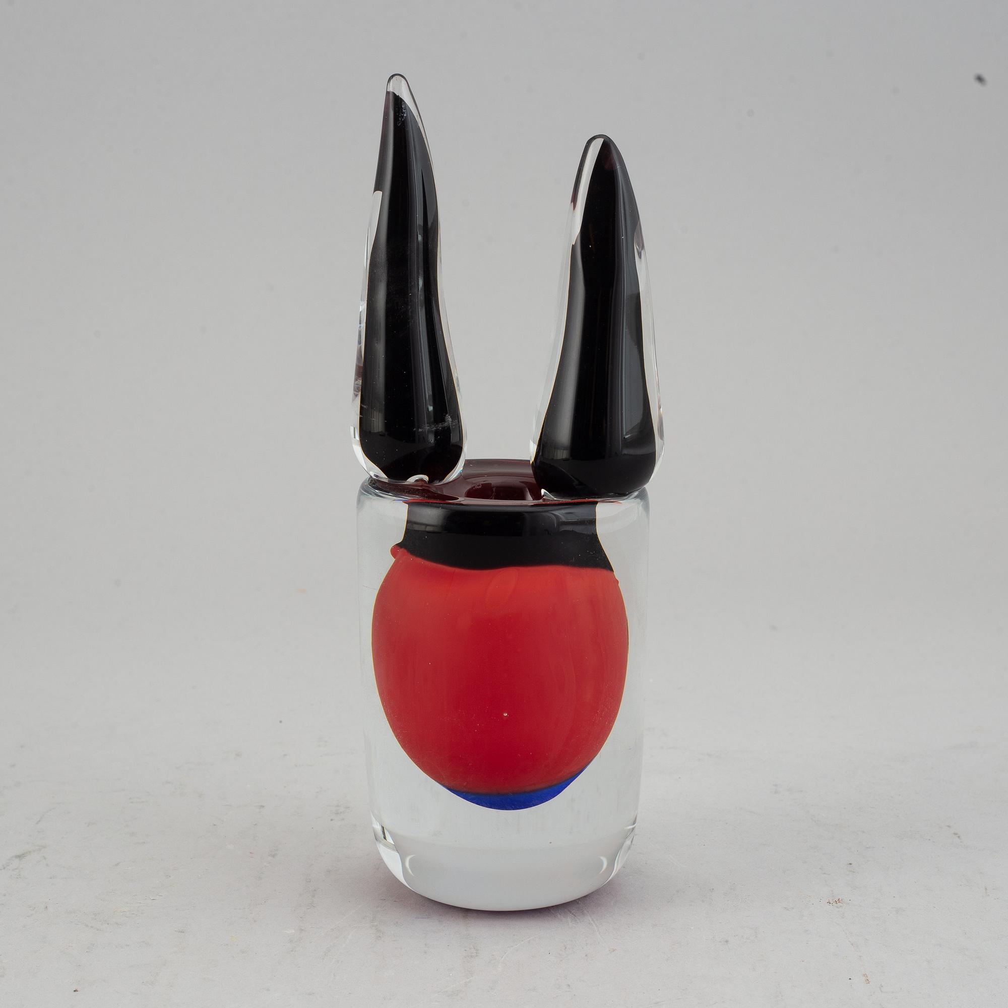 Erik Höglund, a glass sculpture / vase, Strömbergshyttan, Sweden 1992.