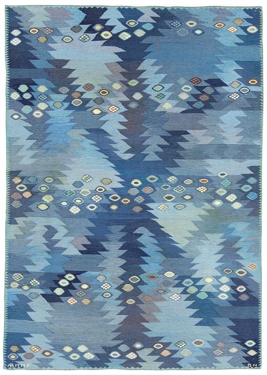 MATTA. "Tånga, blå". Gobelängteknik. 250,5 x 175,5 cm. Signerad AB MMF BN.