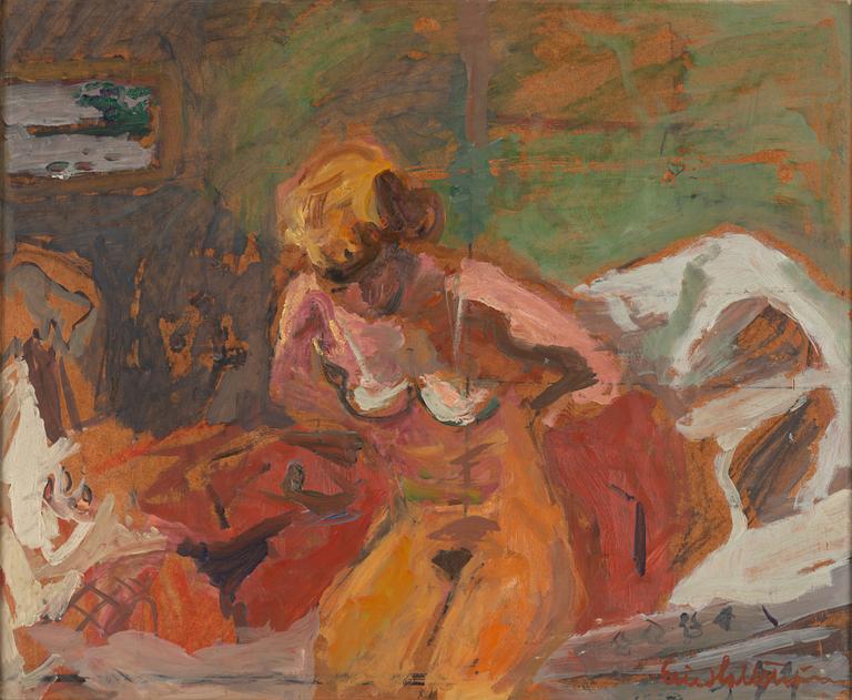 ERIC HALLSTRÖM, oil on board, signed Eric Hallström.