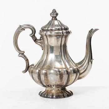 Norwegian Filigree Factory, coffee pot, silver, Oslo, Norway, 1930s.