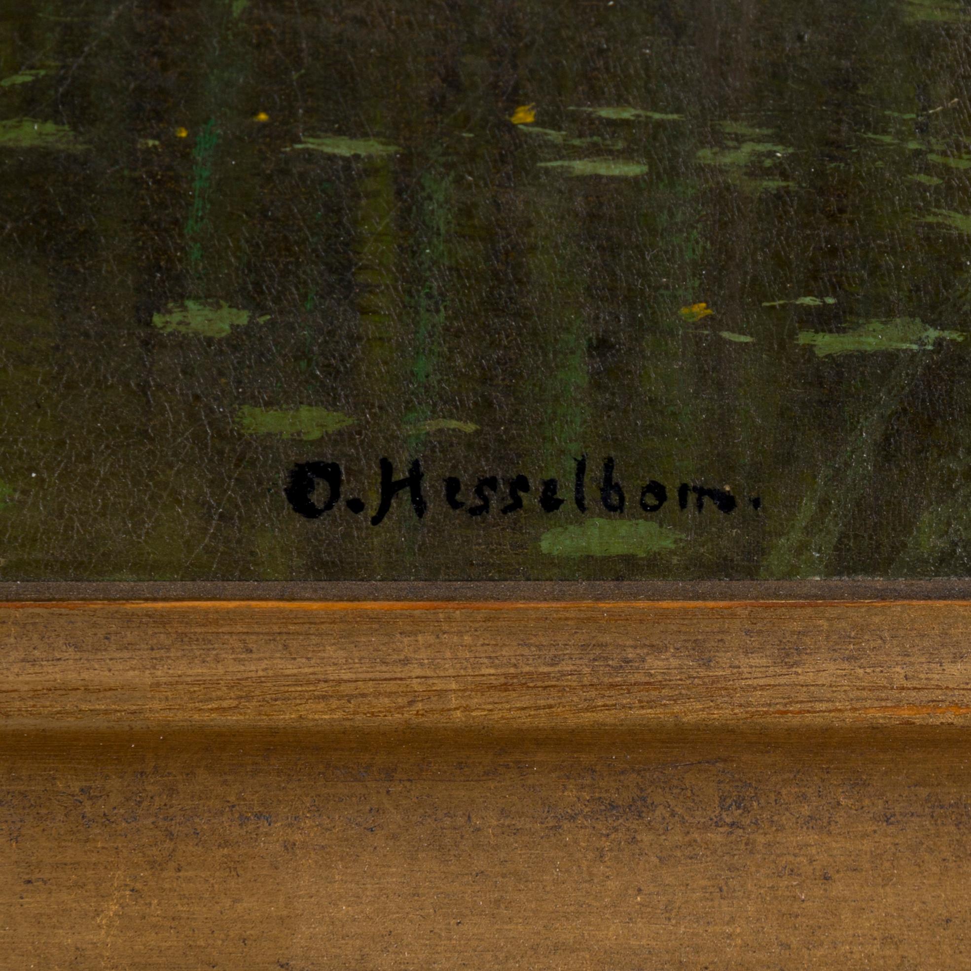 OTTO HESSELBOM, oil on canvas/panel, signed.