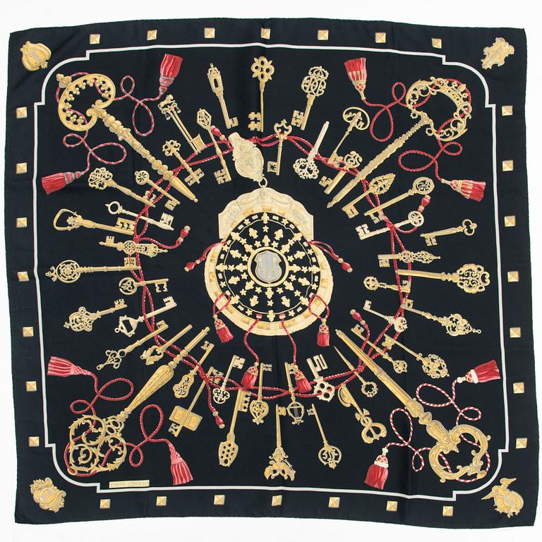 HERMÈS, "Les Clefs", scarf.