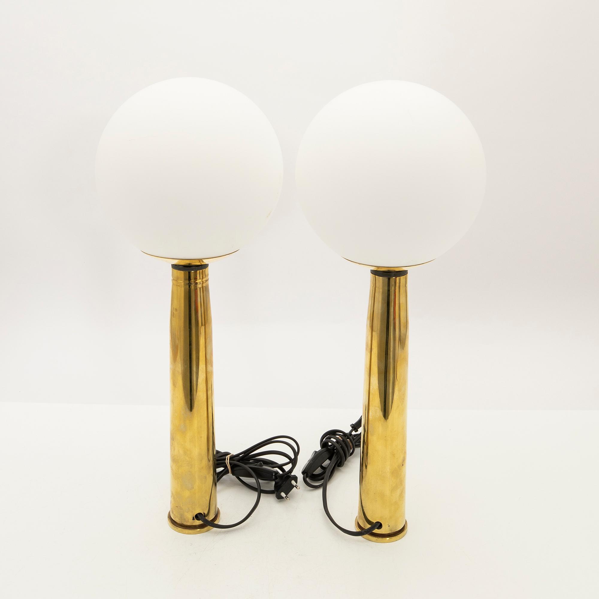 Table lamps, a pair, 20th century.