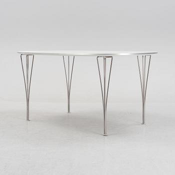 Bruno Mathsson & Piet Hein, a 'Super-elliptical' dining table from Fritz Hansen, Denmark 2012.
