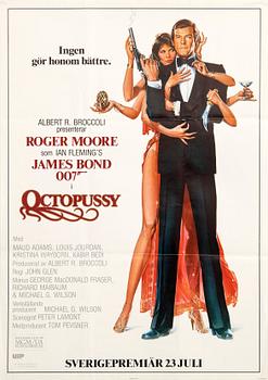 Filmaffisch James Bond "Octopussy" förhandsaffisch 1983.