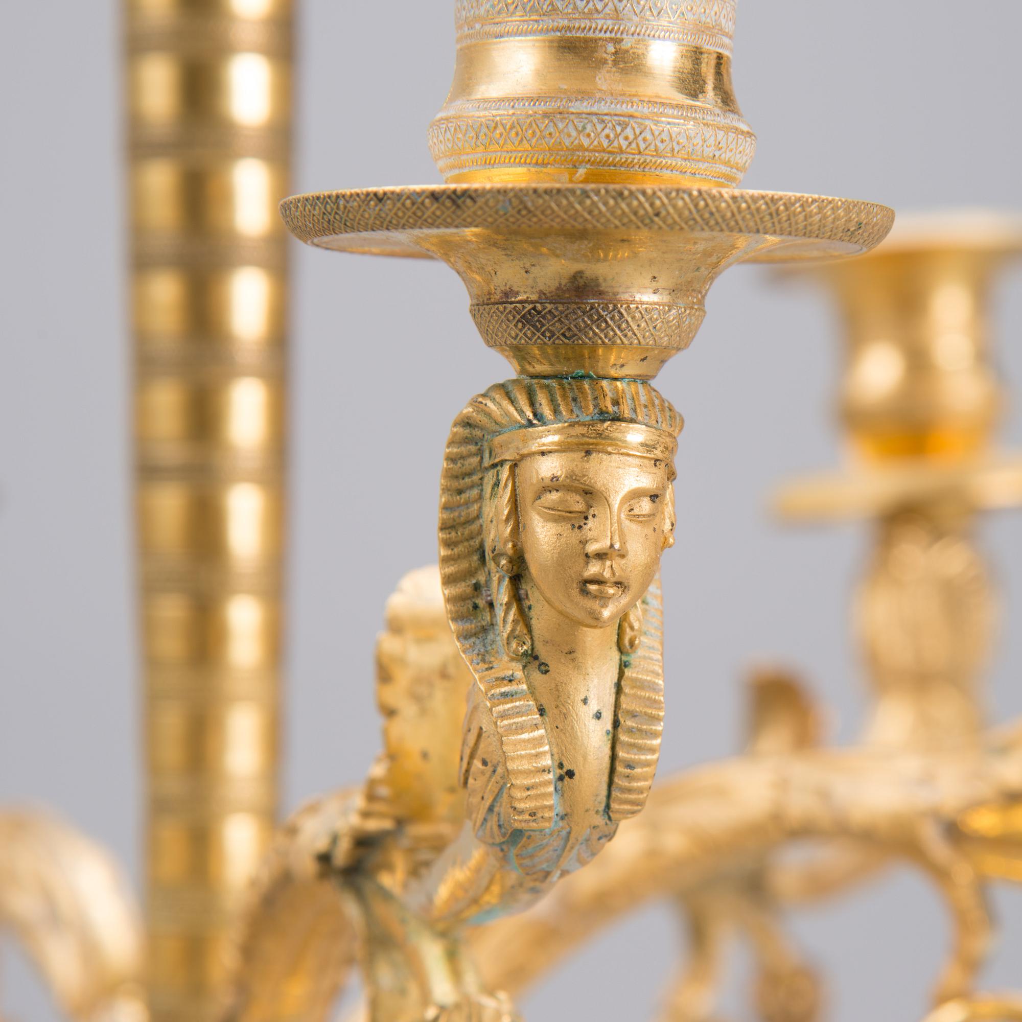 A RUSSIAN ORMOLU CANDELABRA, early 19th century.