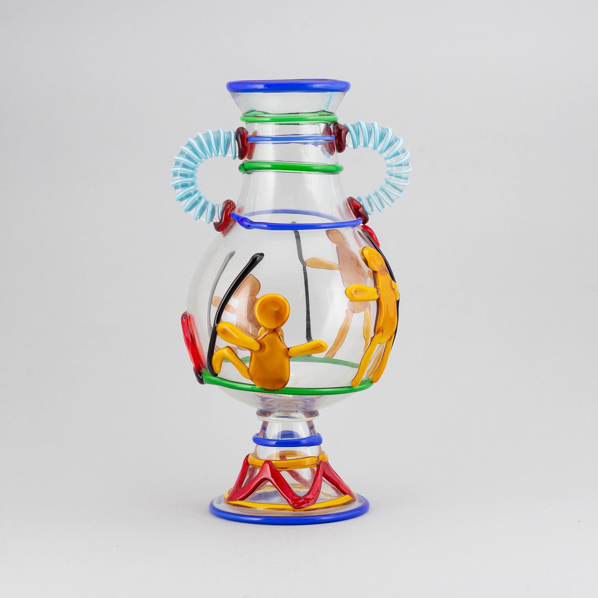 Vas, "Vaso Picasso Indiani", modell A/99, Vetreria TFZ Internationale, Murano, Italien.