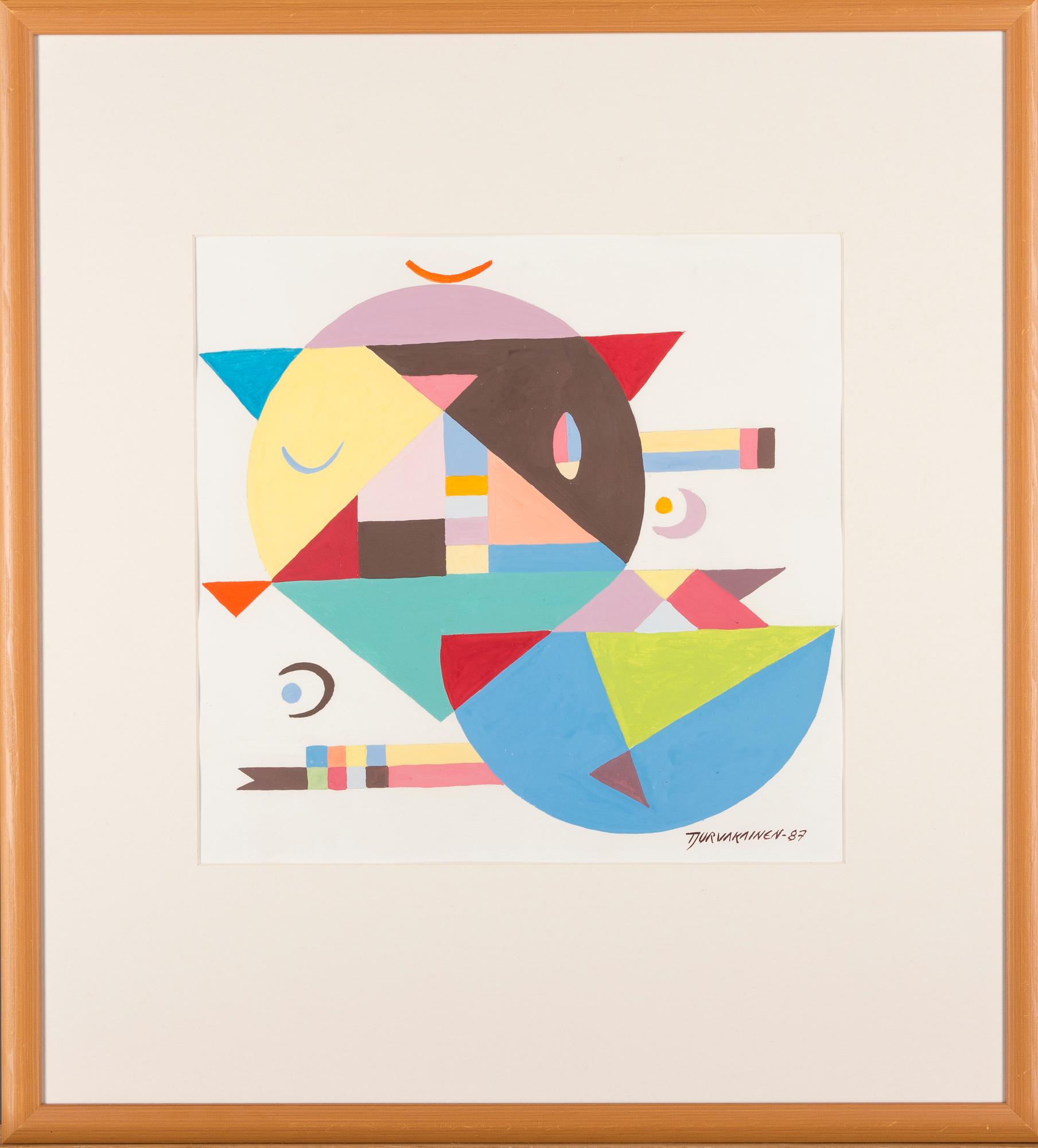 TERTTU JURVAKAINEN, gouache, signerad och daterad -87.