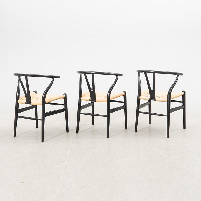 Hans J. Wegner, stolar, 6 st, "Y-stolen" modell CH-24, Carl Hansen & Søn, Danmark. 2000-tal.