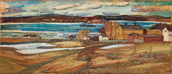 424. Helmer Osslund, "Utsigt mot Sundsvallsfjärden" (View over the bay of Sundsvall).