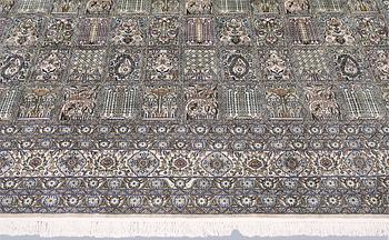 Matta, silke Kashmir, ca 370 x 272 cm.