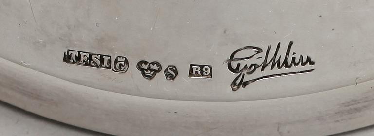 LJUSSTAKAR, 1 par, silver, Göthlin, Tesi, Göteborg 1967.