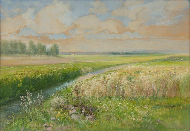 ANNA BILLING, akvarell, signerad och daterad 1894.