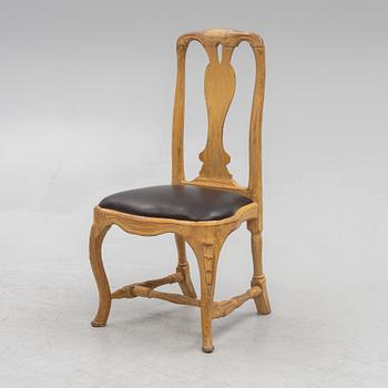 A Swedish rococo chair, later part 18th century.