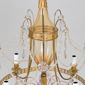 A late 18th-century chandelier, Saint Petersburg, Reign of Catherine the Great (1762-1796).