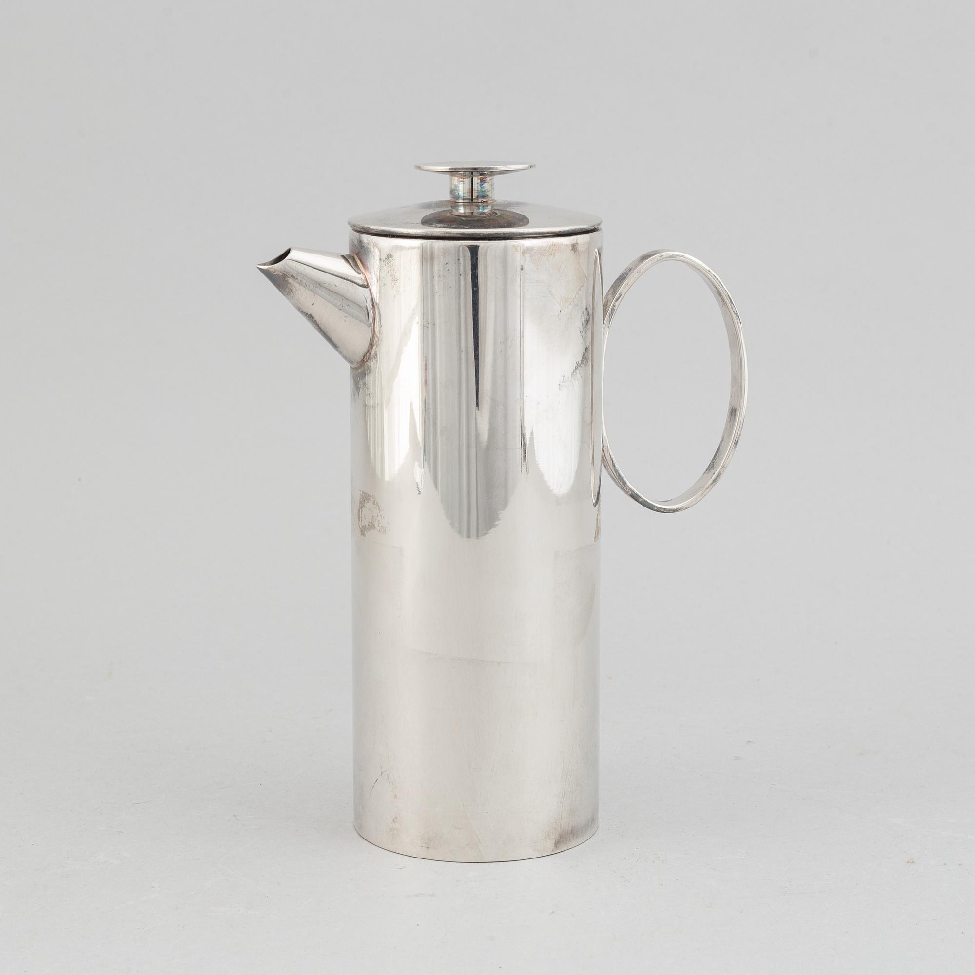 Christofle, a Franch silver plated coffee pot.