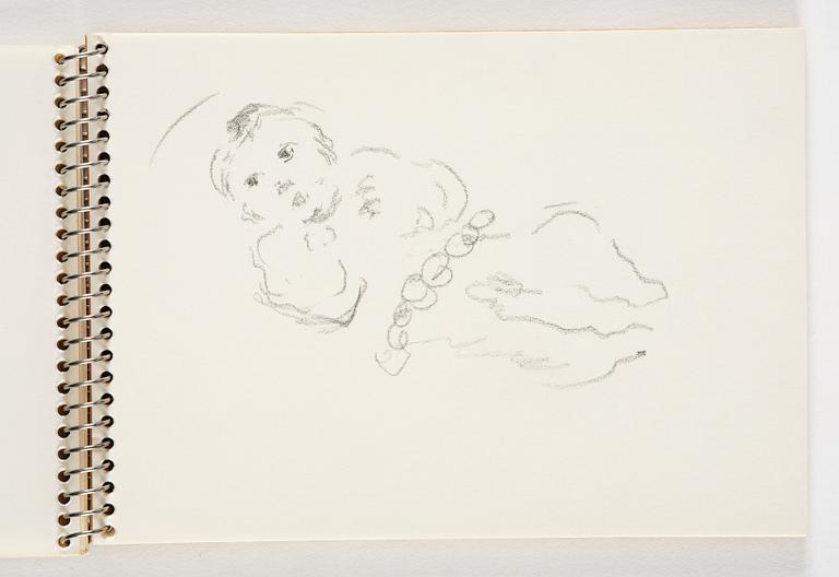 Lotte Laserstein, 4 skissböcker med blyertsteckningar.