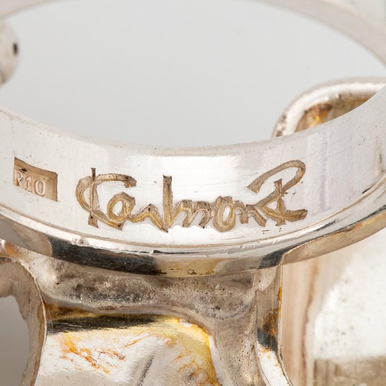 A sterlingsilver ring by Rolf Karlsson.