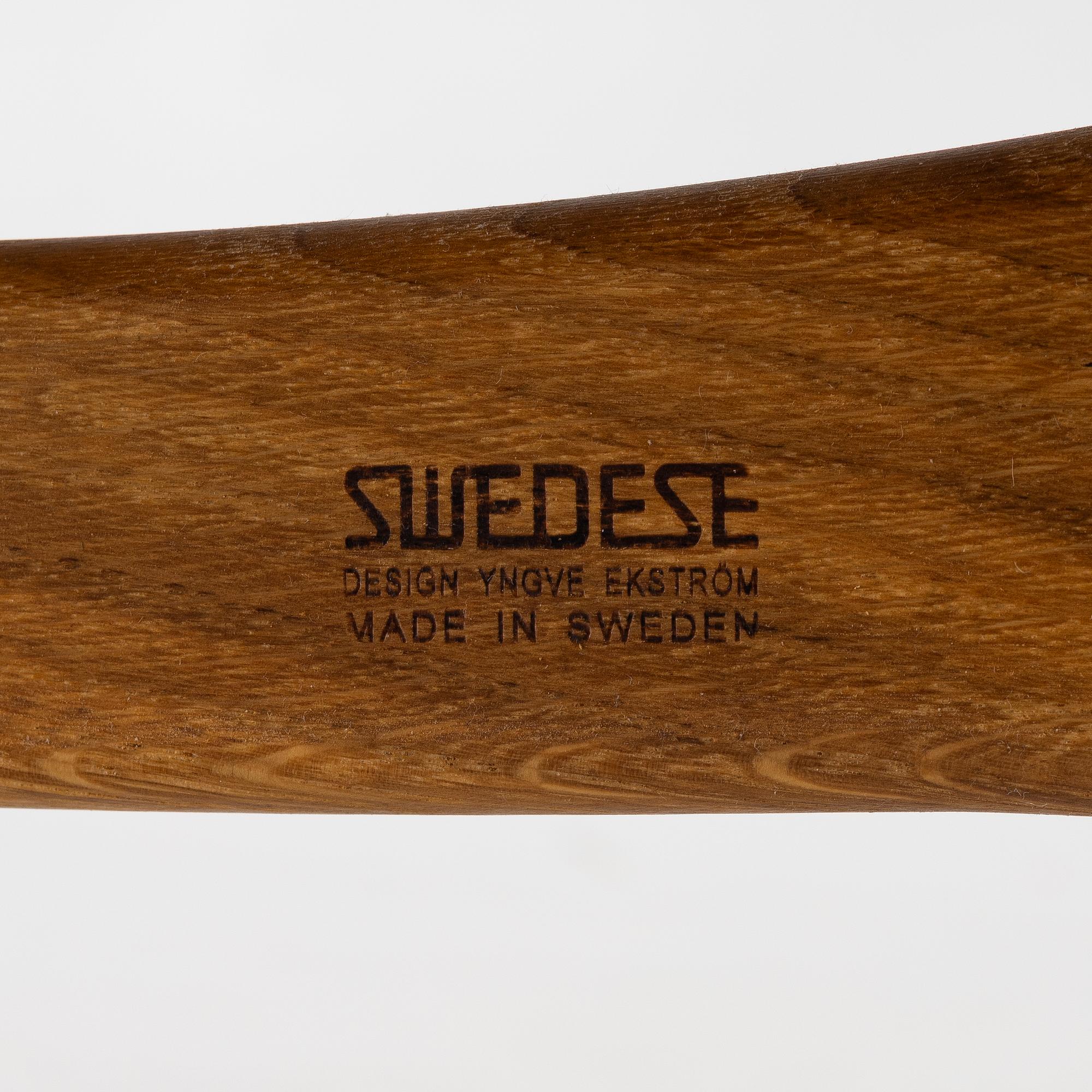 Yngve Ekström, a 'Lamino' armchair with ottoman, Swedese, Sweden, 2018.