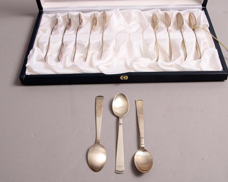 KAFFESKEDAR, 12 st, silver, GAB.