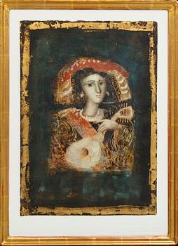 Mersad Berber, mixed media on paper, signed.