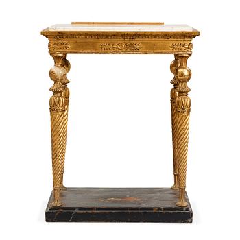 A late Gustavian early 19th century console table.