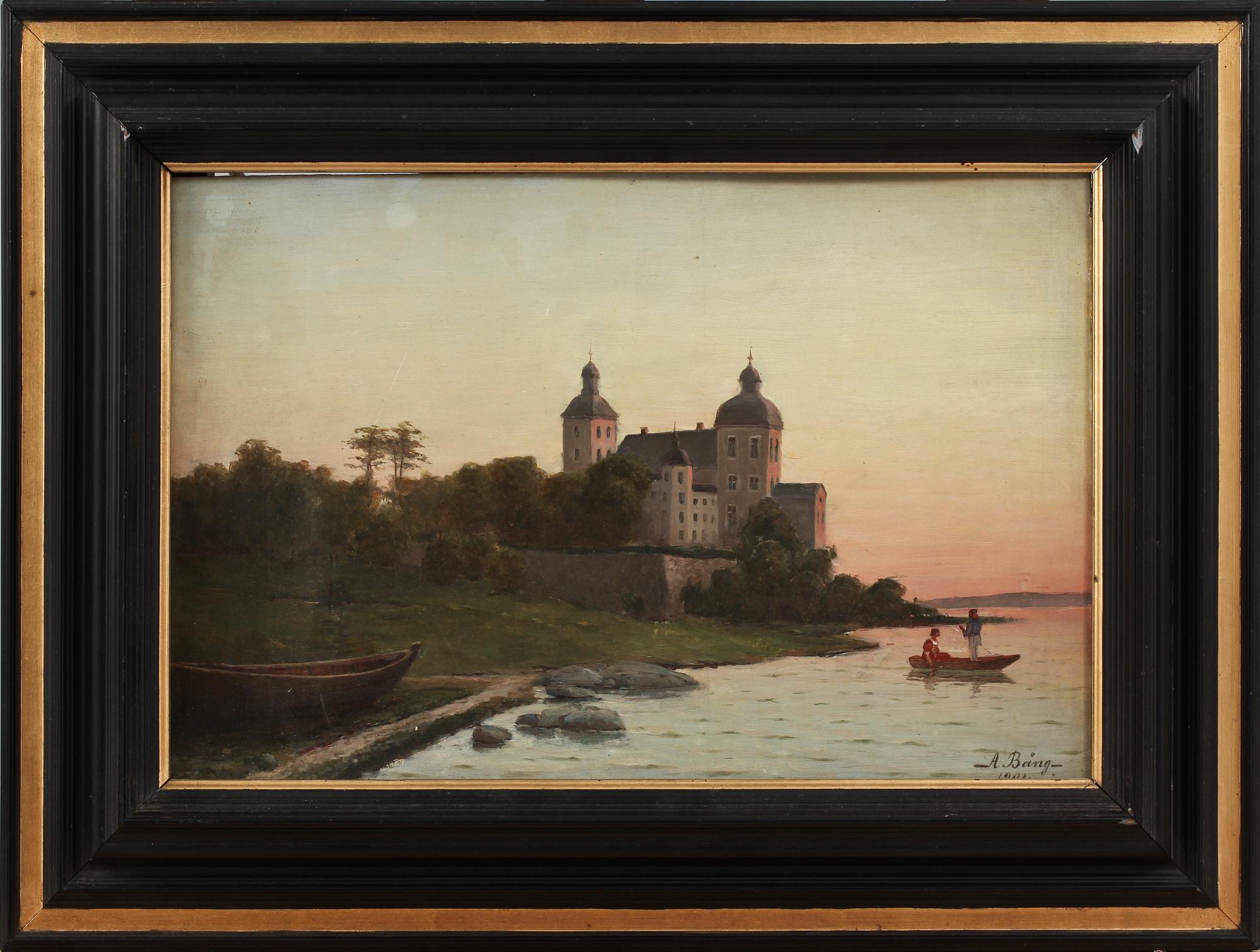 AUGUST BÅNG, olja på pannå, sign samt dat 1901.