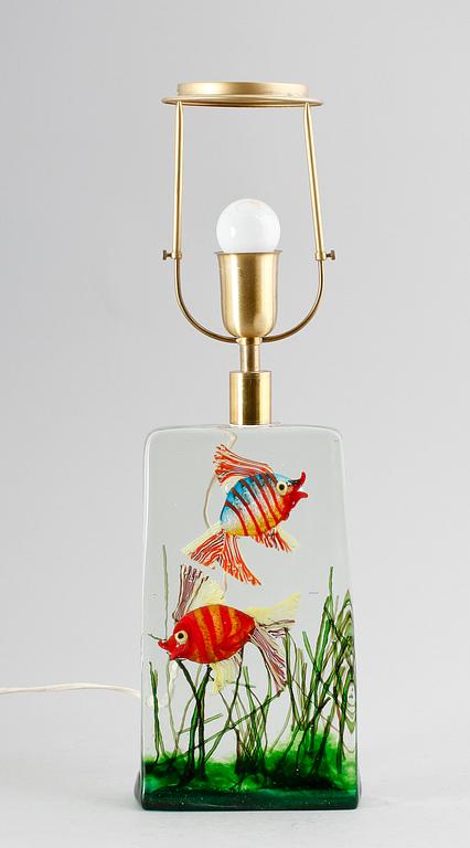 BORDSLAMPA, glas, Cendese, Murano, 1950-/60-tal.