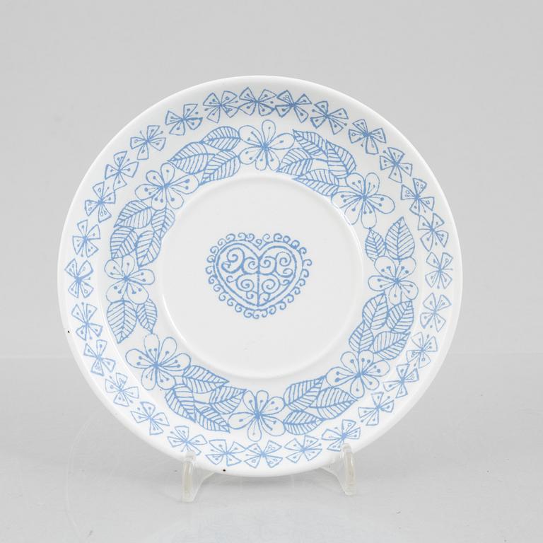 Stig Lindberg, six tea cups with saucers "Boro", Gustavsberg.