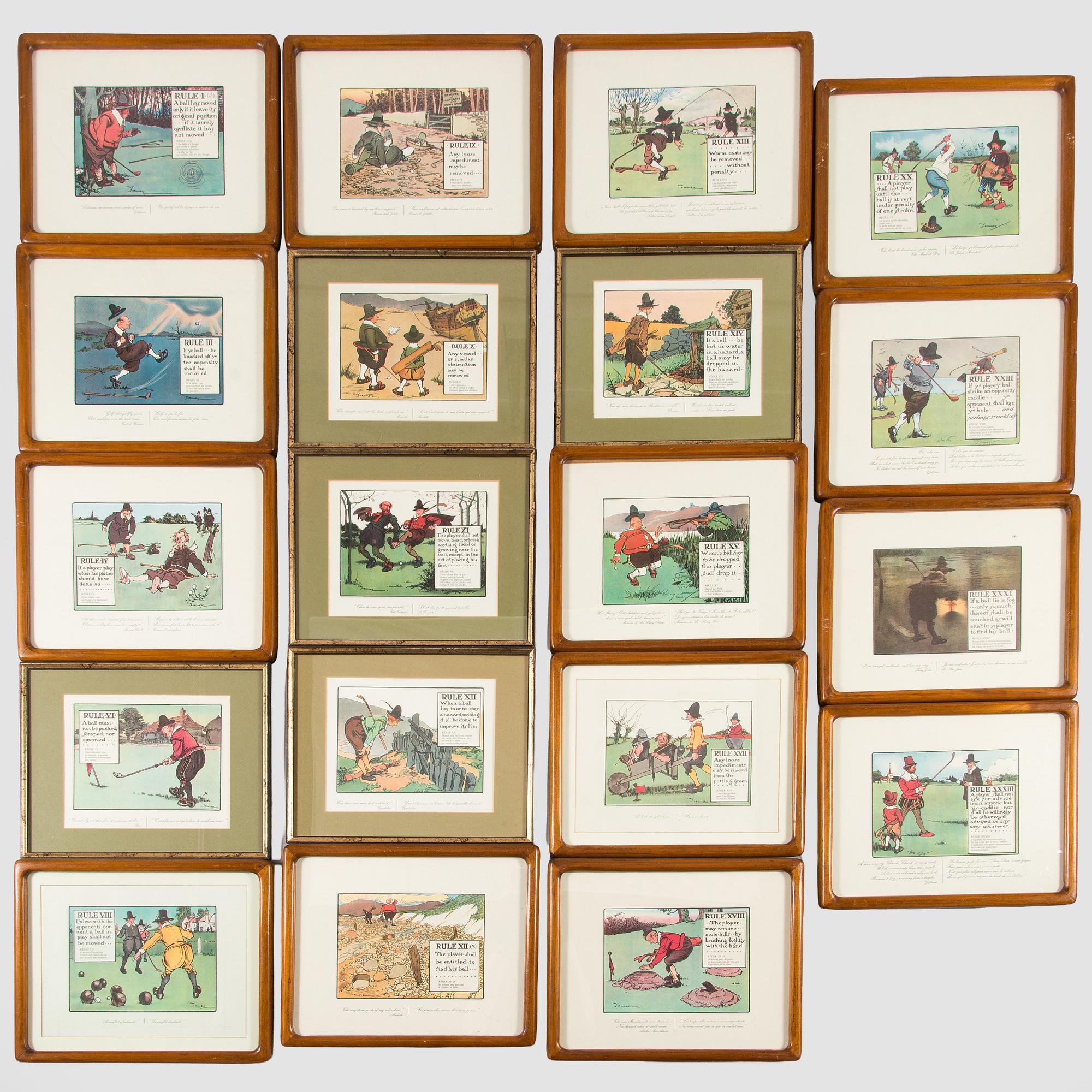 "The Rules of Golf", 19 kpl.