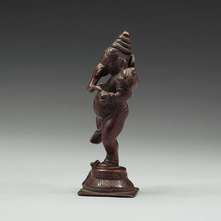 A bronze figure of Ganesha, India, 20th Century.